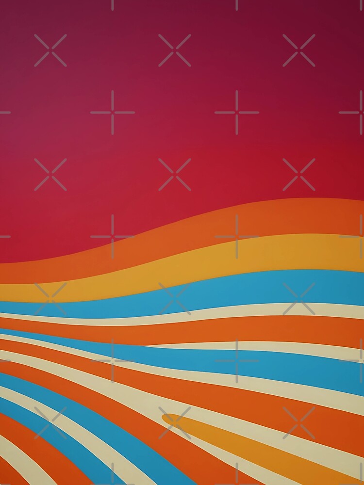 Groovy 70s Vintage Retro Stripes by saloui