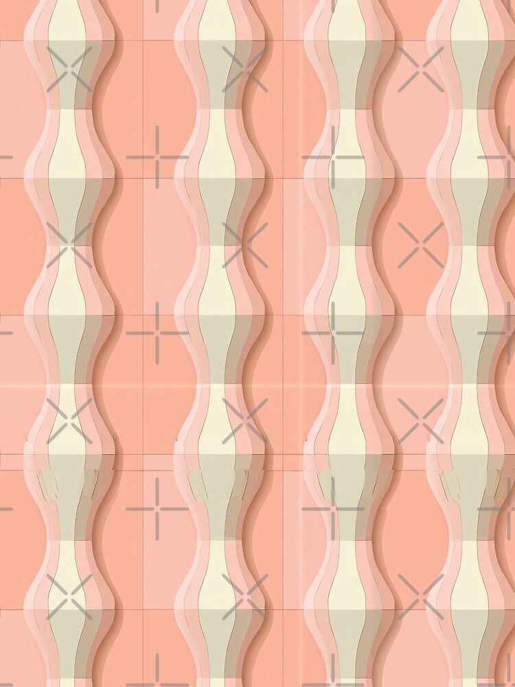 Blushing Pink Geometric Pill Pattern by Piotrek0001