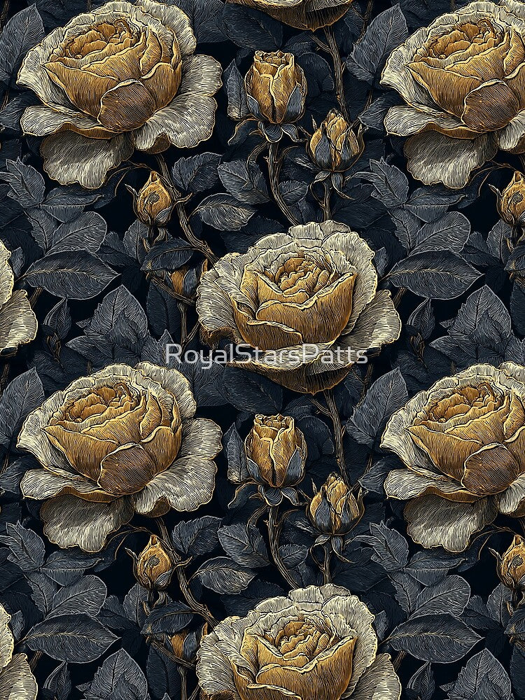 Lush Rose Bouquet - Retro Flower Floral - Gifts For Mom by RoyalStarsPatts Unisex