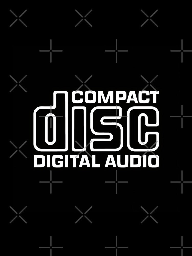 Retro Compact Disc Digital Audio Logo - Vintage Y2K Music Tech Poster by Billy Morfo™
