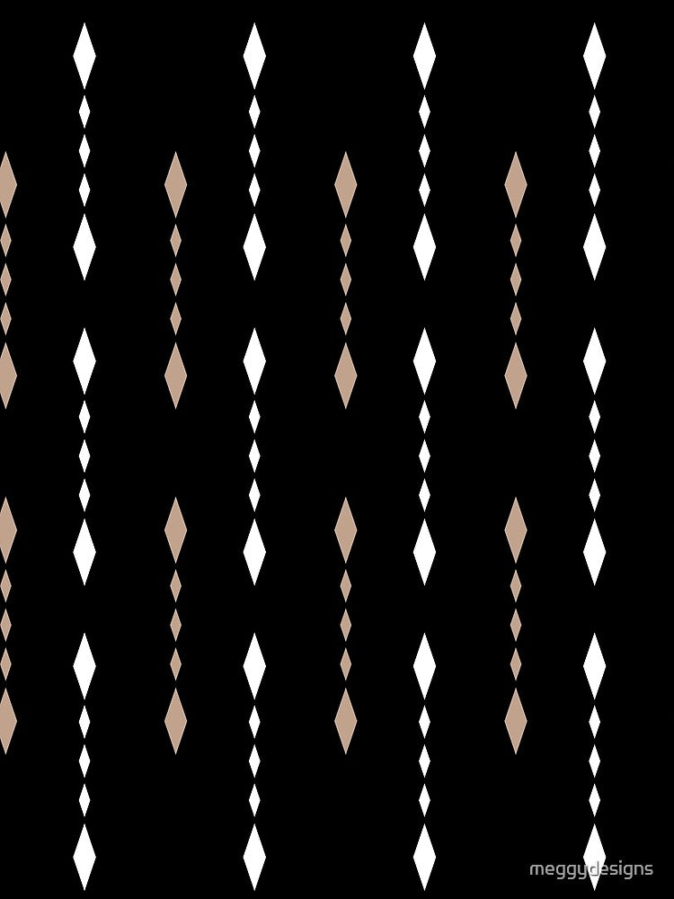 Tribal Prints, Black and White, Blush, Boho Wall Art by meggydesigns