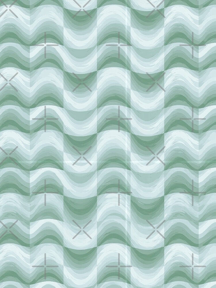Seafoam Green Abstract Ripples by Piotrek0001
