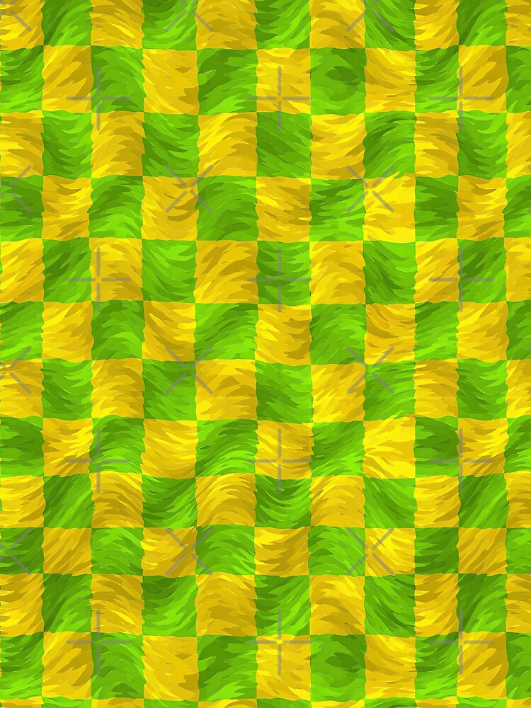 Lime Green Textured Checkers by Piotrek0001