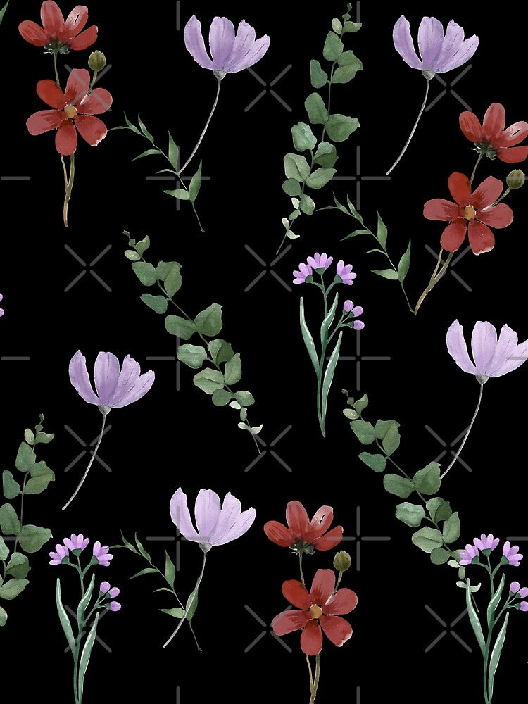 Elegant Watercolor Botanical Pattern by NUSUSDREAM