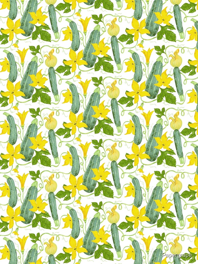 Courgette flowers by Papergrape