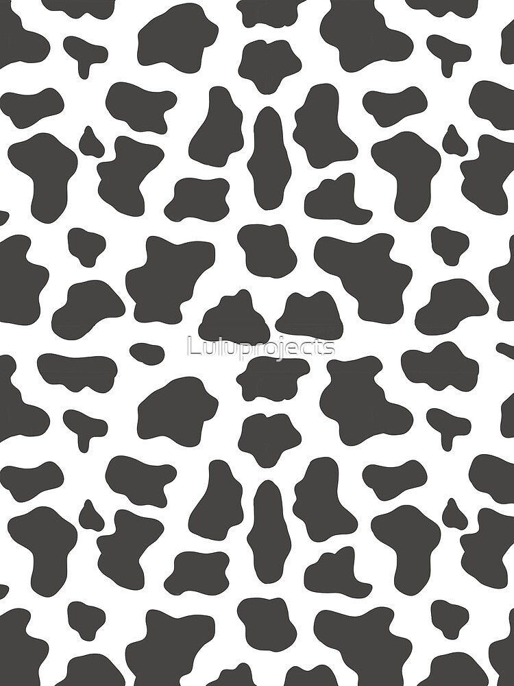 Black Cow Print by Luluprojects