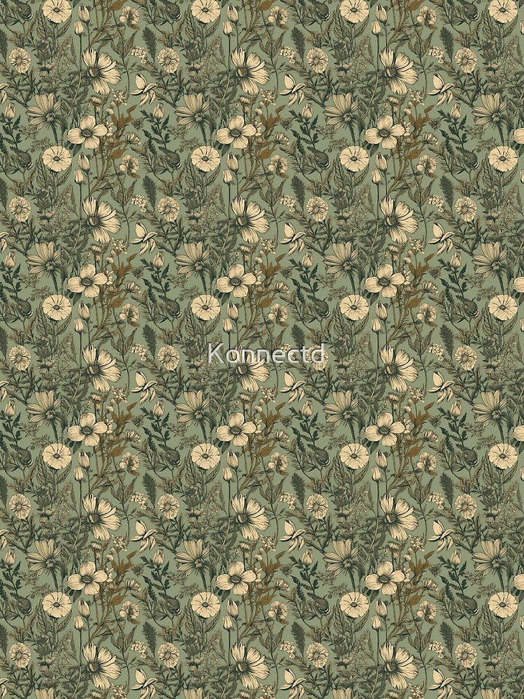 Vintage hand drawn flowers by Konnectd
