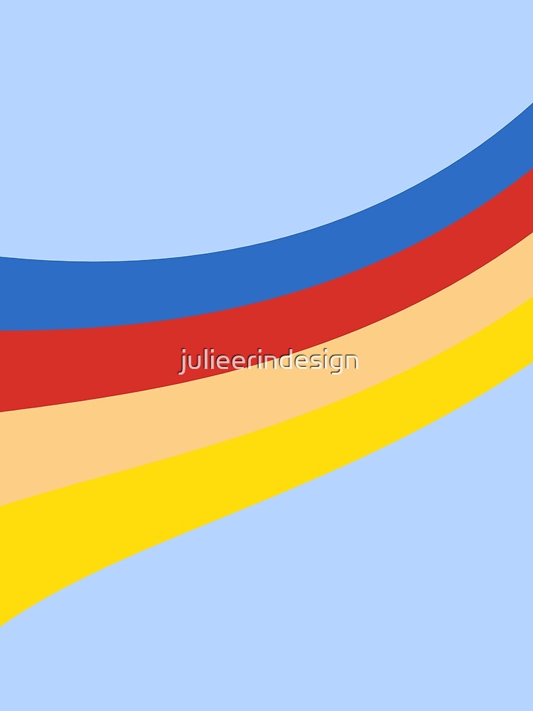 Retro Rainbow Vintage 70s Stripes by Julie Erin Designs