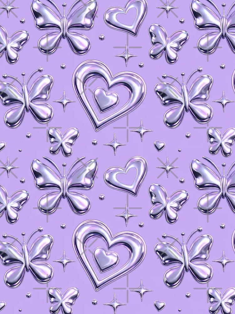 Y2K Chrome Heart Butterfly Metallic 2000s Repeat by StickyGuys