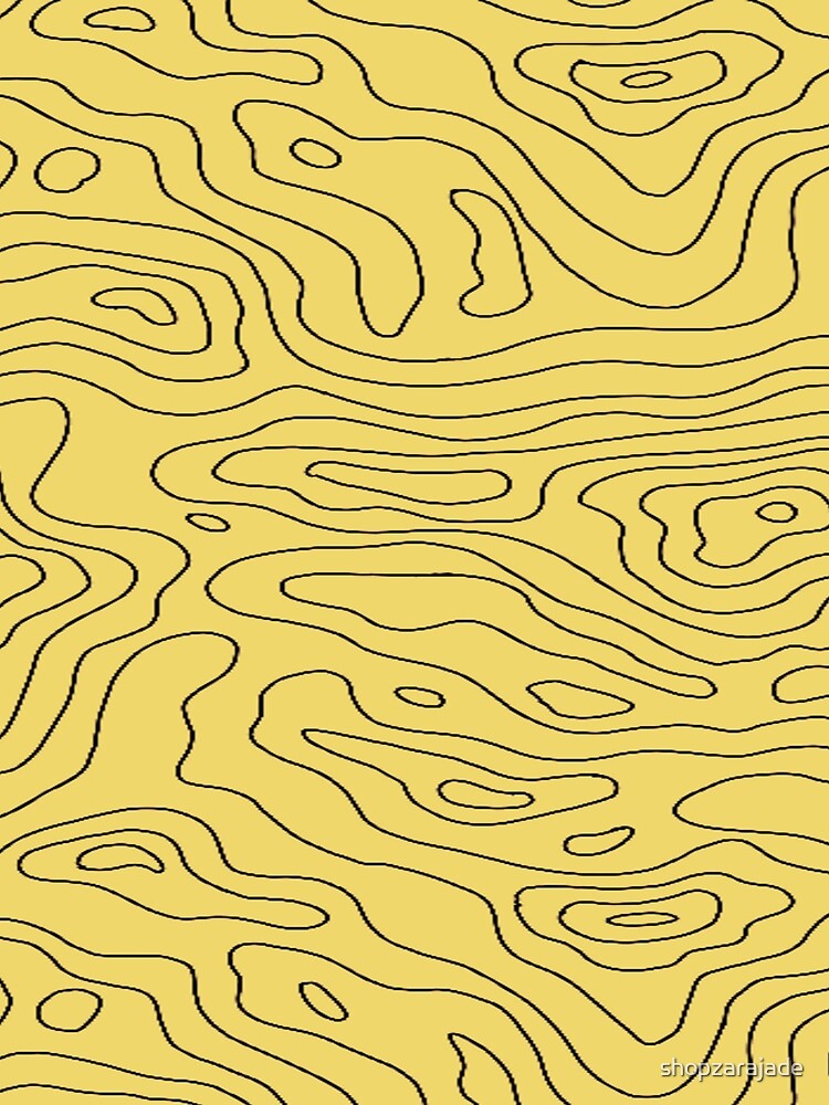 Yellow Marble Line Print by shopzarajade