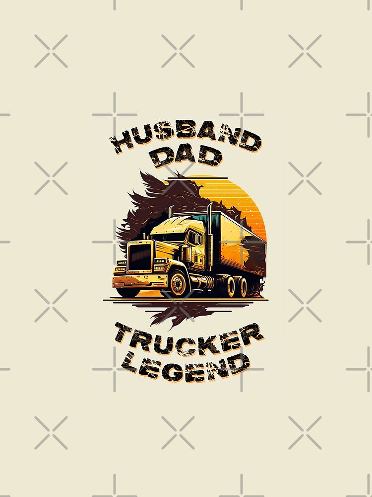 Husband Dad Trucker Legend #4 by aifuntime