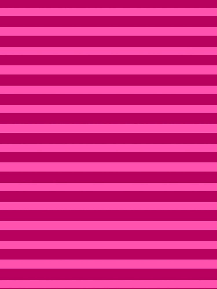 Y2K Hot Pink Horizontal Stripe Pattern | Retro 2000s Magenta Aesthetic by BrontesWhimsyStore