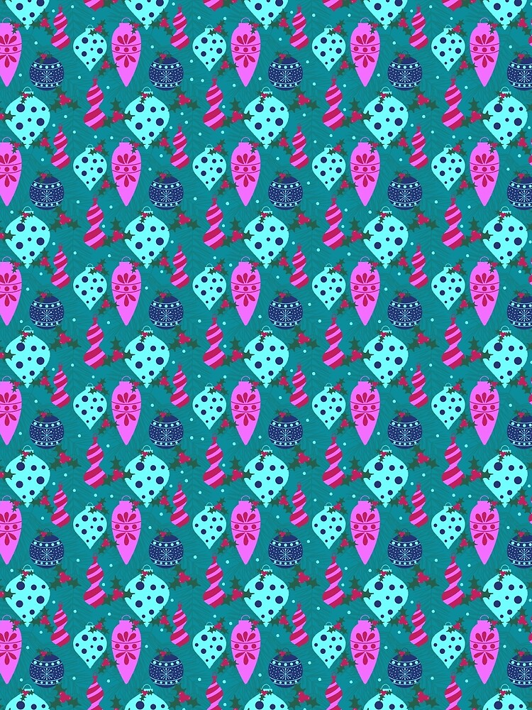 Retro Ornaments, Turquoise by Jaima-OLoughlin