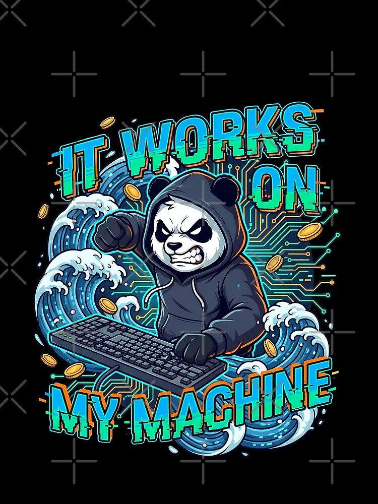 Mad Panda Programmer: "It Works On My Machine" Developer Meme by Tong4130