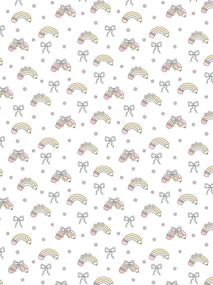 Coquette Pencil Bow Pattern by Julza Art