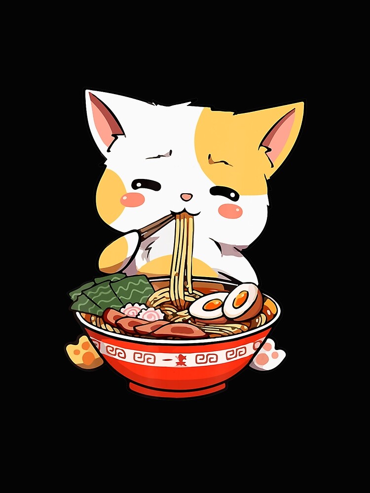 Ramen Cat Kawaii Anime Japanese Food Girls Official Teenager by whenevery3