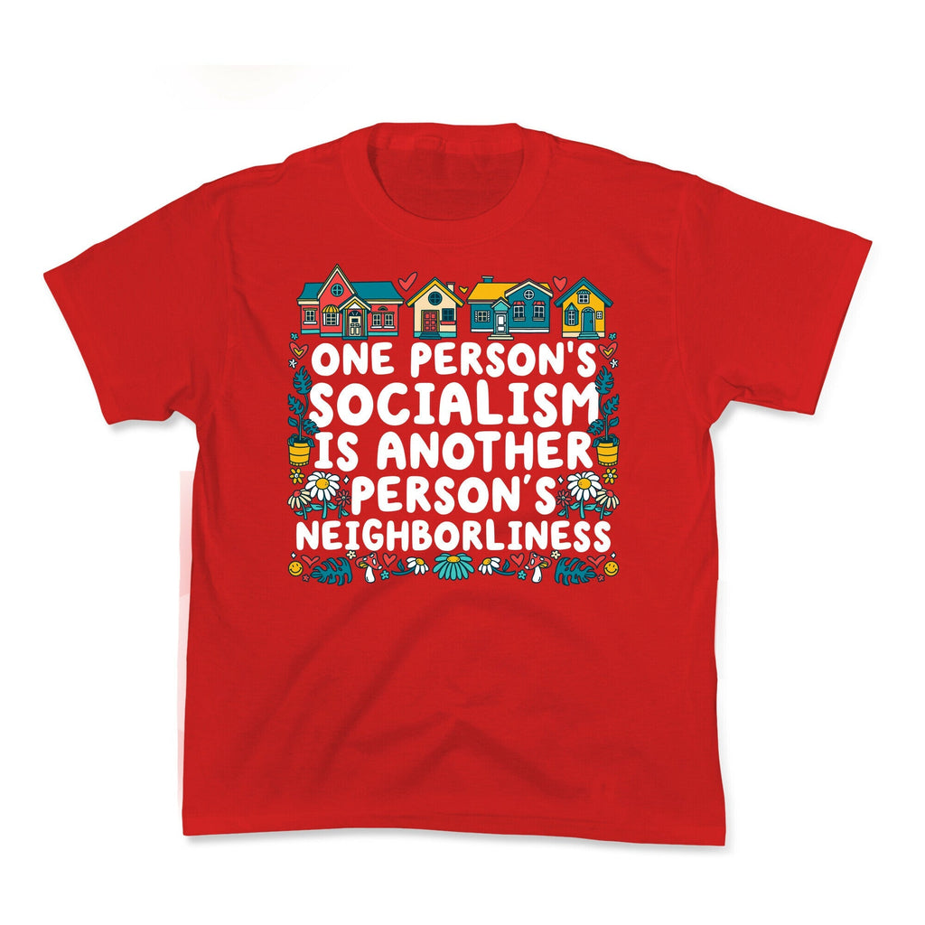 One Persons Socialism is Another Persons Neighborliness Tim Walz Kids Tee Unisex
