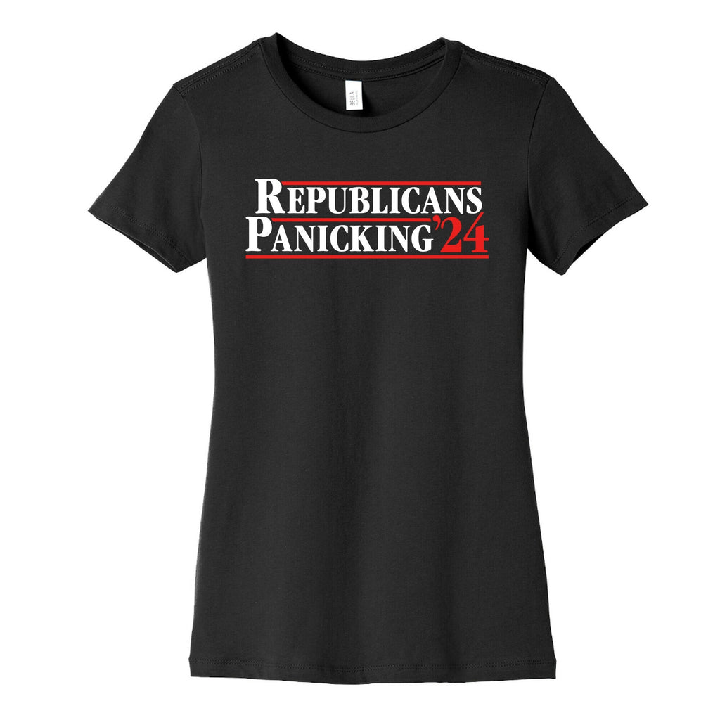 Republicans Panicking 2024 Womens Cotton Tee Unisex