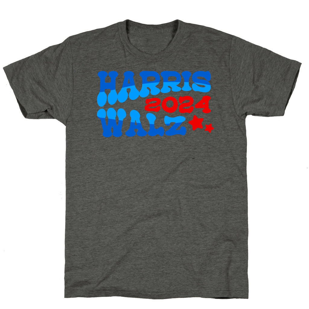 Harris Walz 2024 Retro Text Unisex Triblend Tee Unisex