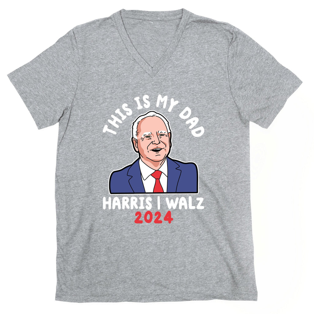 This Is My Dad Tim Walz V-Neck Unisex