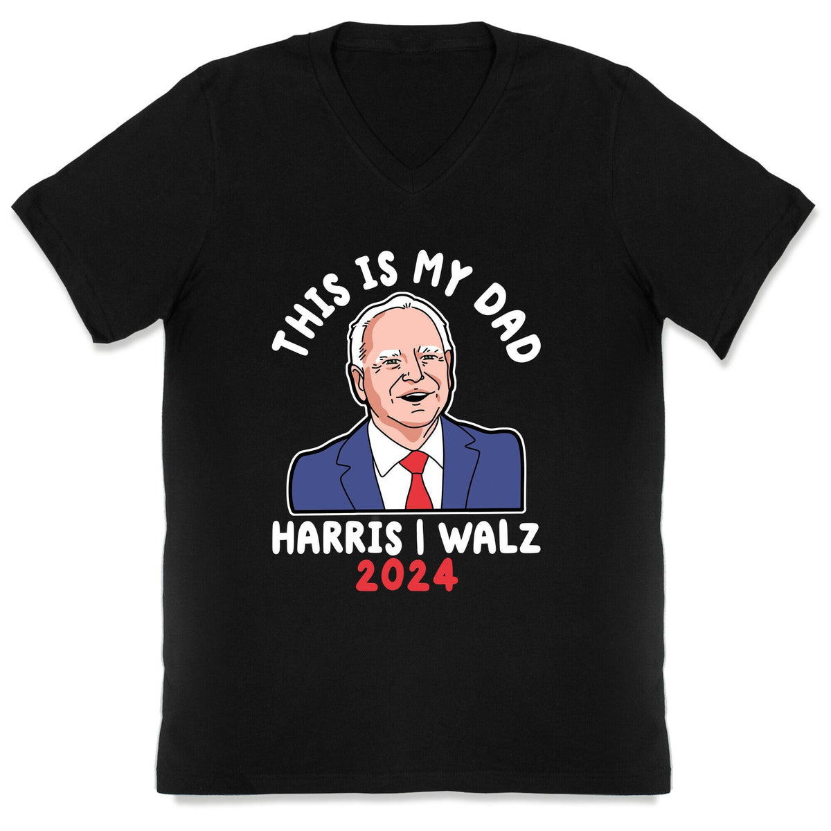 This Is My Dad Tim Walz V-Neck Unisex