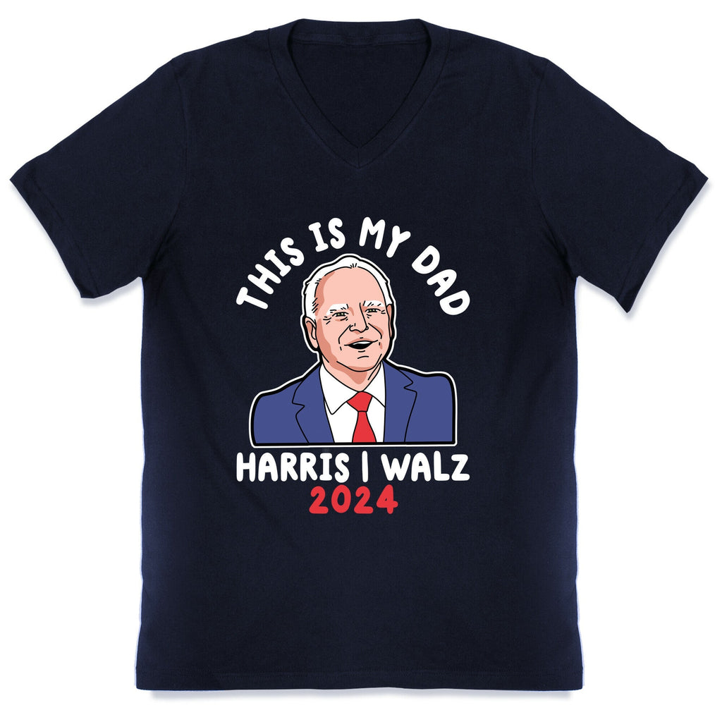 This Is My Dad Tim Walz V-Neck Unisex