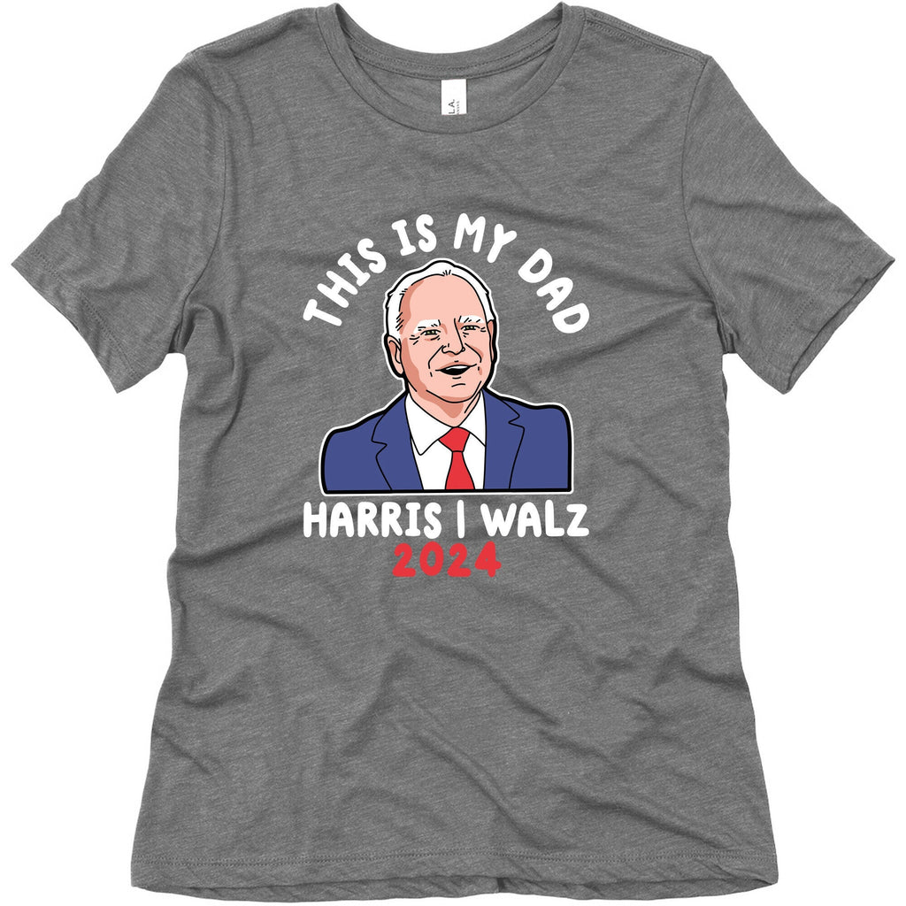 This Is My Dad Tim Walz Womens Triblend Tee Unisex