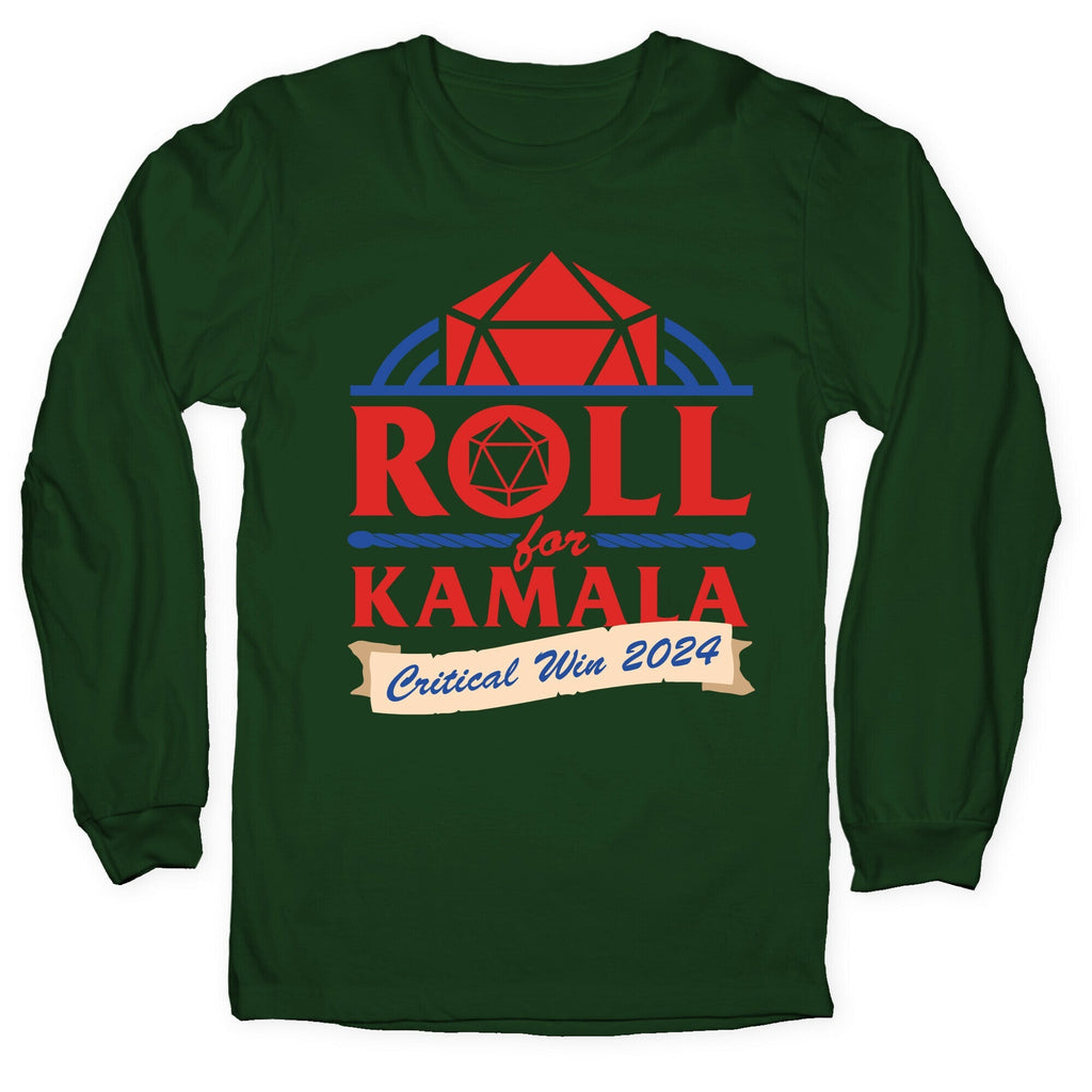Roll for Kamala: Critical Win 2024 Longsleeve Tee Unisex