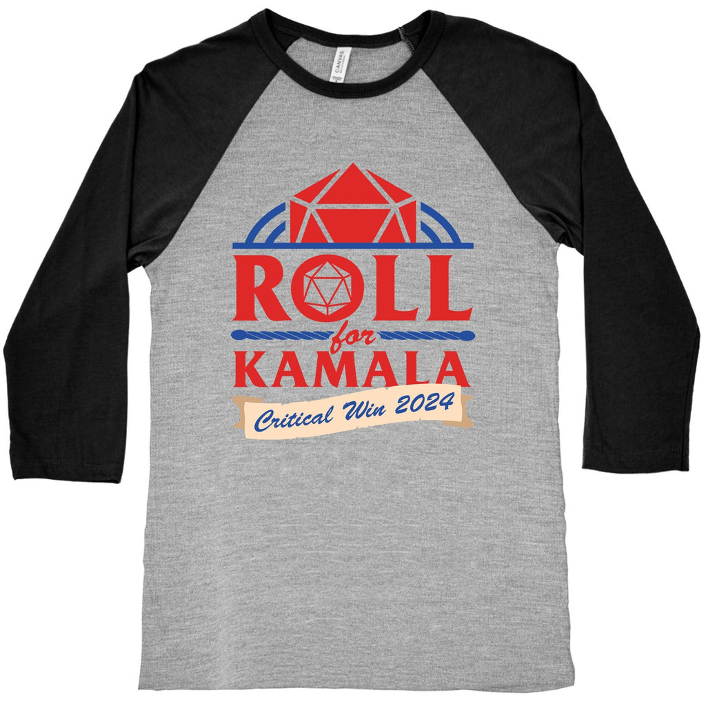 Roll for Kamala: Critical Win 2024 Baseball Tee Unisex