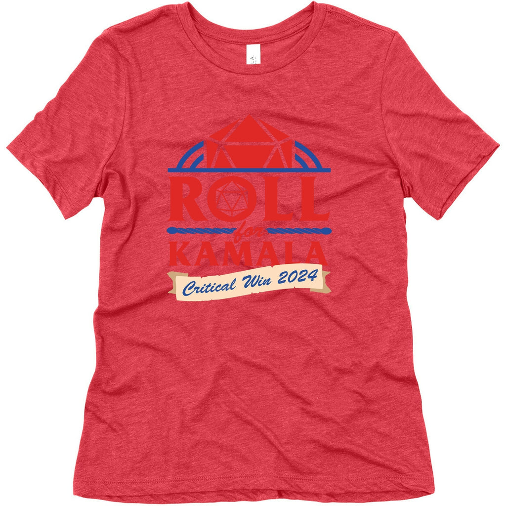Roll for Kamala: Critical Win 2024 Womens Triblend Tee Unisex