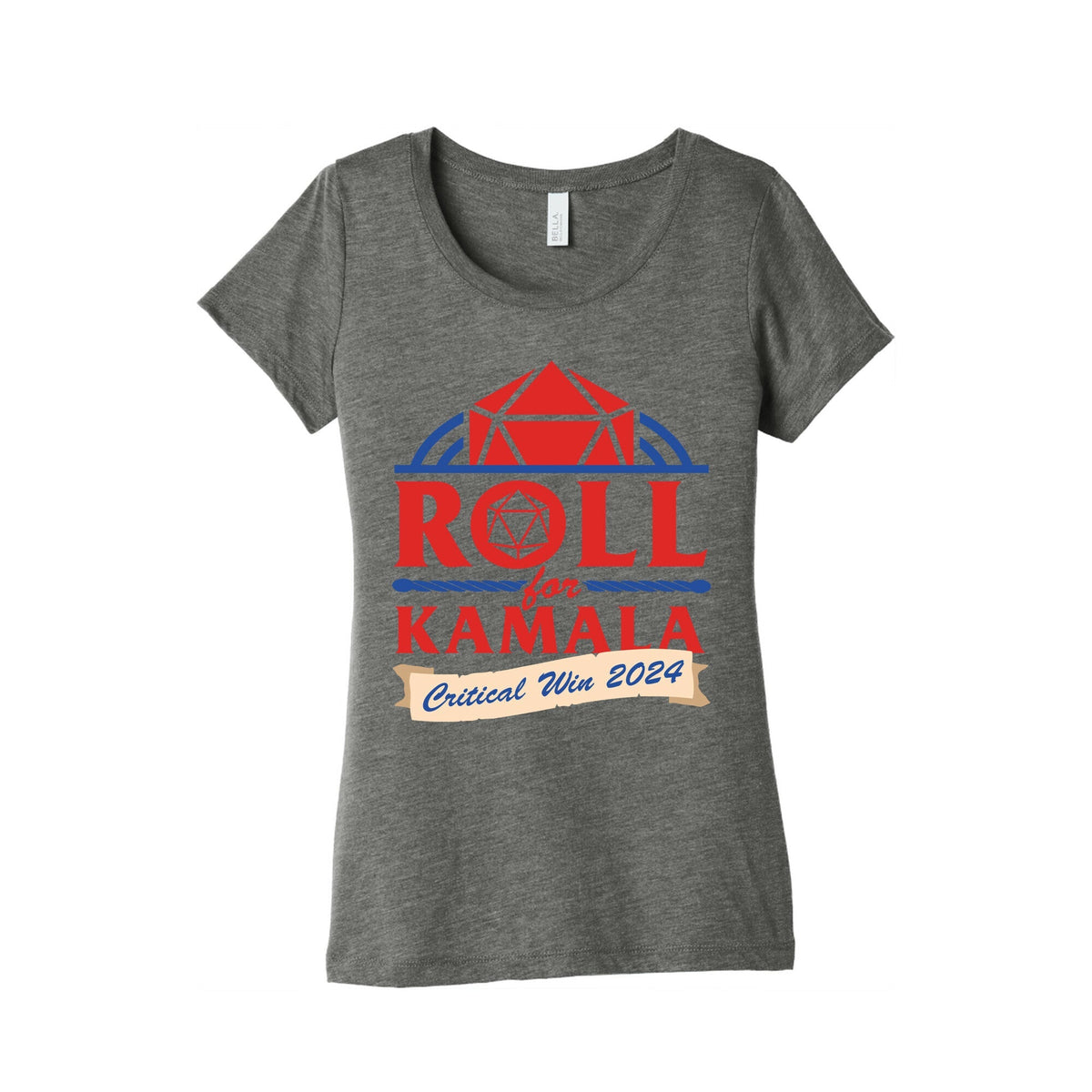 Roll for Kamala: Critical Win 2024 Womens Triblend Tee Unisex