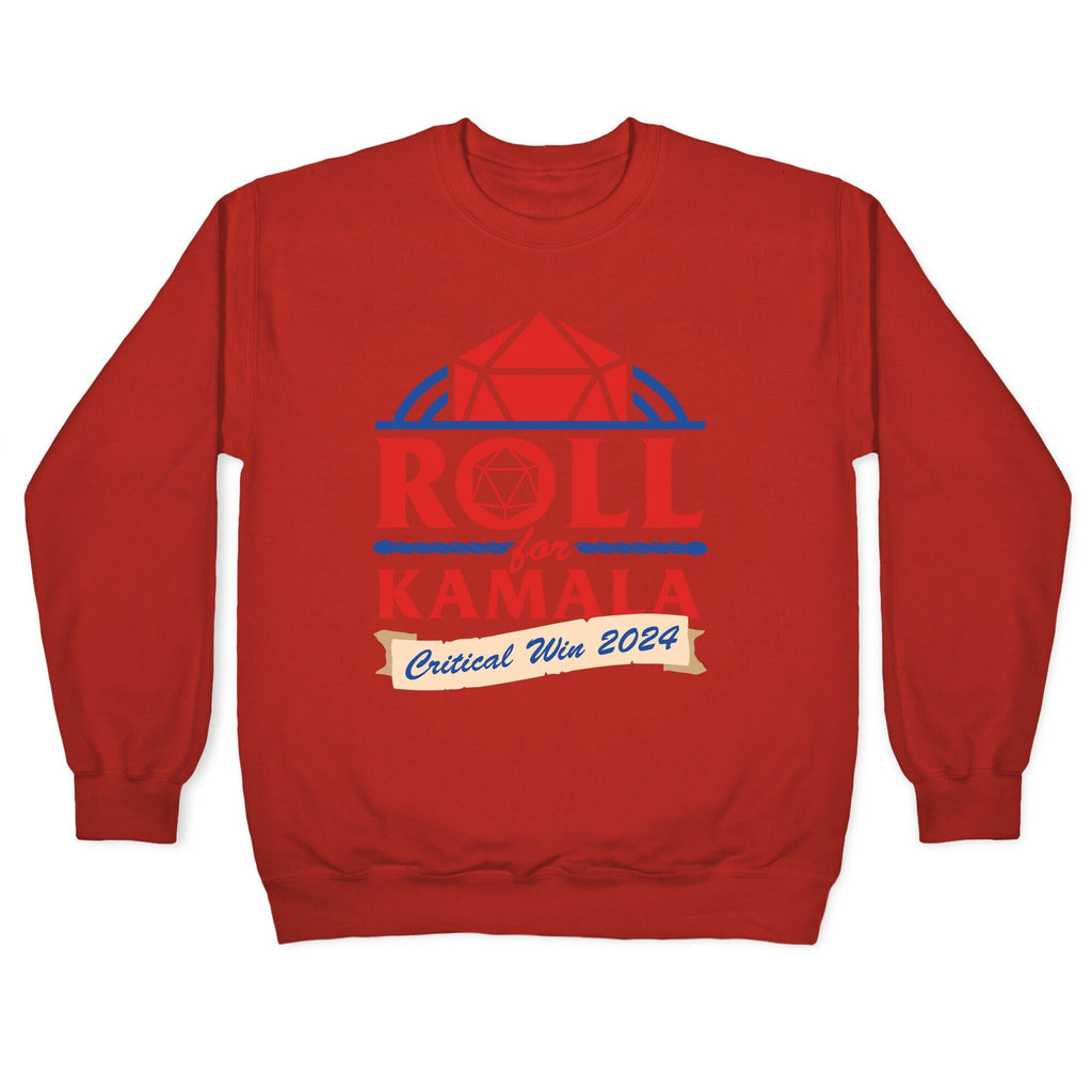 Roll for Kamala: Critical Win 2024 Crewneck Unisex