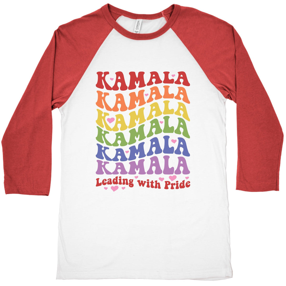 Kamala Leading With Pride Baseball Tee Unisex