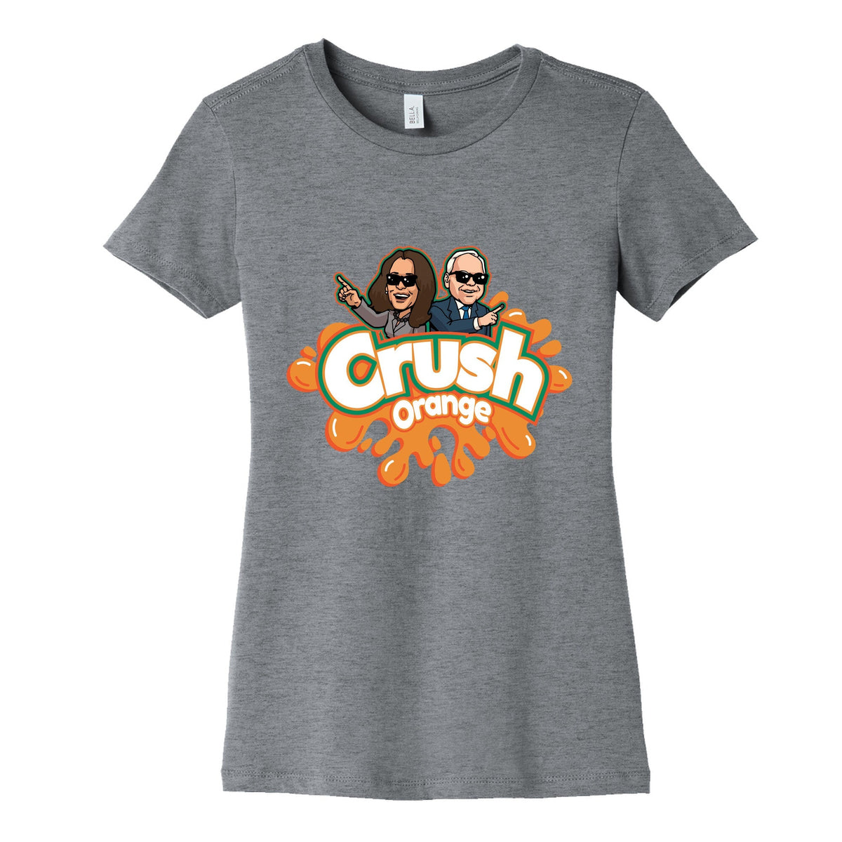 Orange Crush Harris Walz 2024 Womens Cotton Tee Unisex