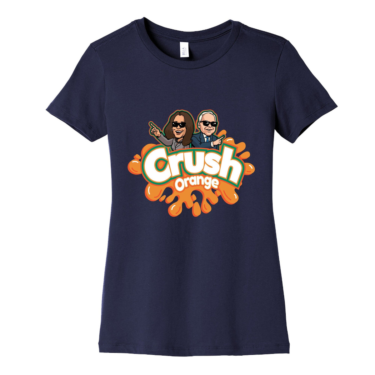 Orange Crush Harris Walz 2024 Womens Cotton Tee Unisex