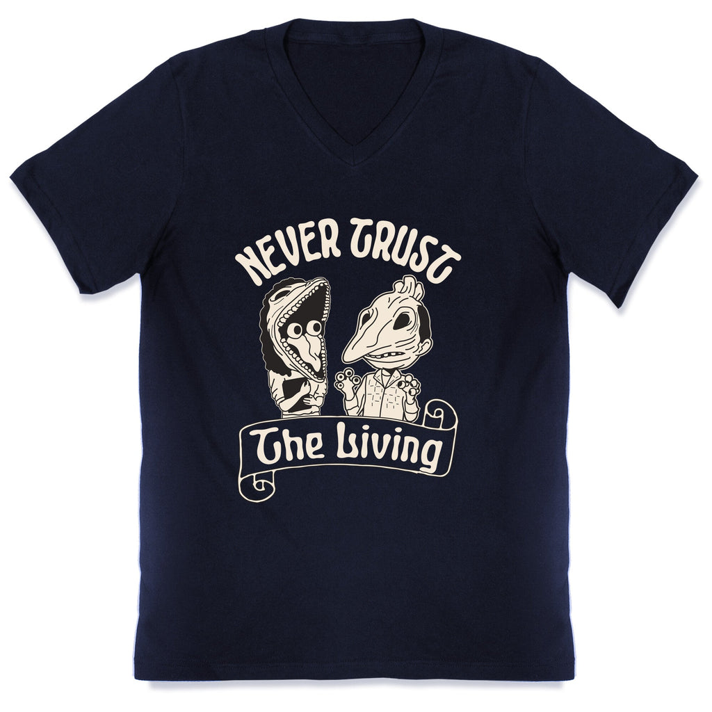 Beetlejuice Never Trust The Living V-Neck Unisex