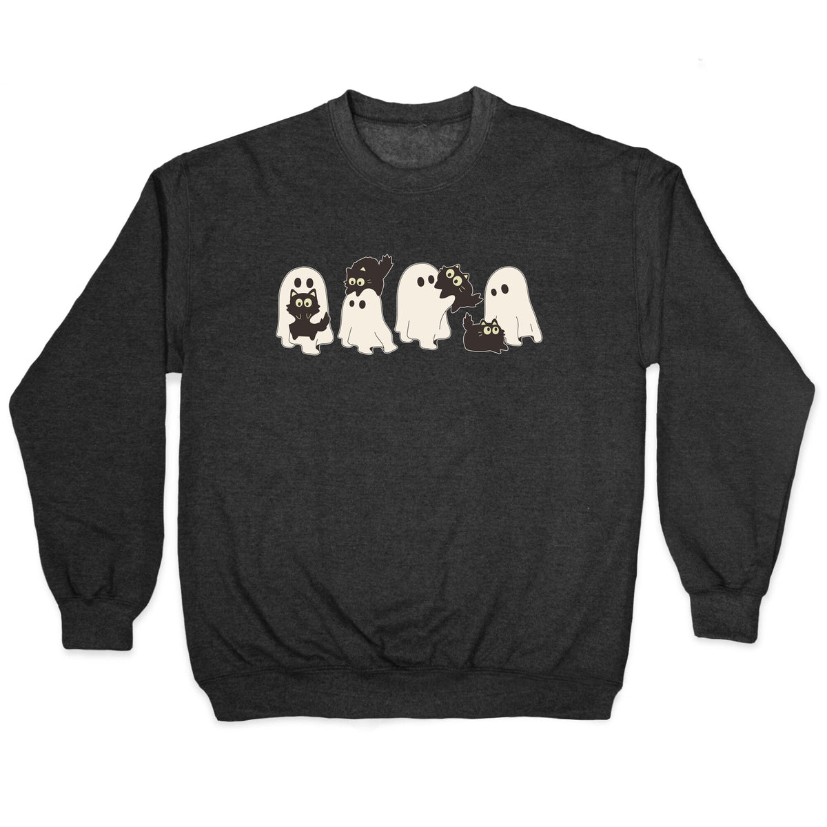 Cute Ghost Cats Crewneck Unisex