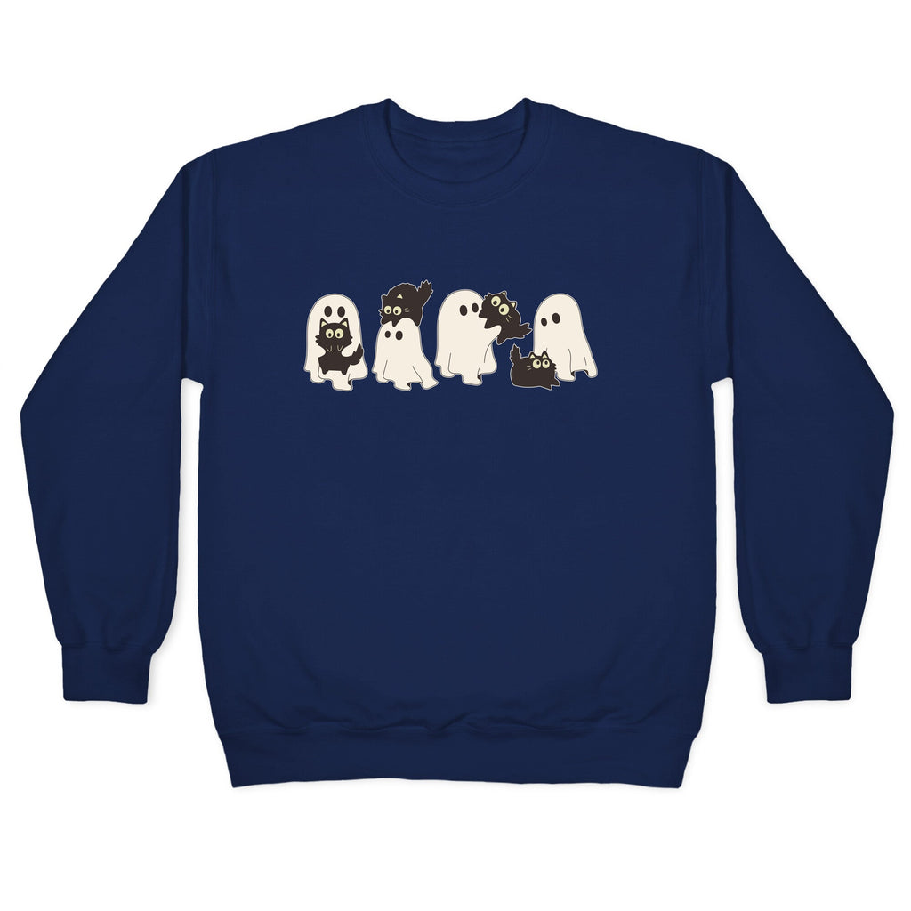 Cute Ghost Cats Crewneck Unisex