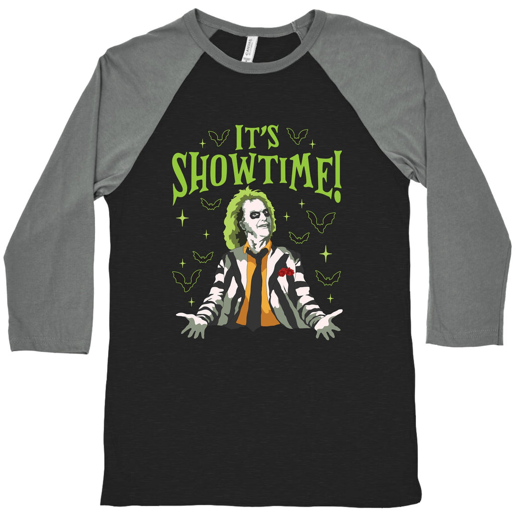 Beetlejuice Its Showtime Baseball Tee Unisex