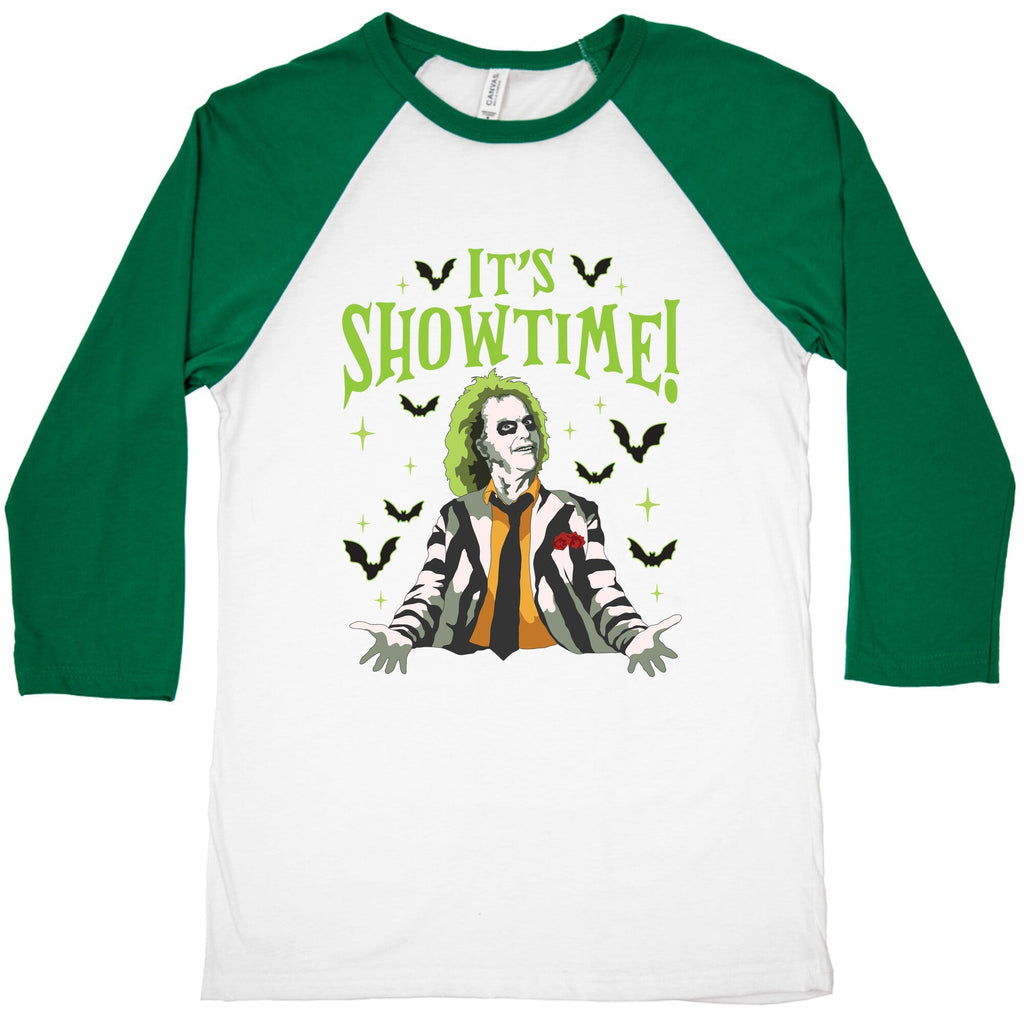 Beetlejuice Its Showtime Baseball Tee Unisex