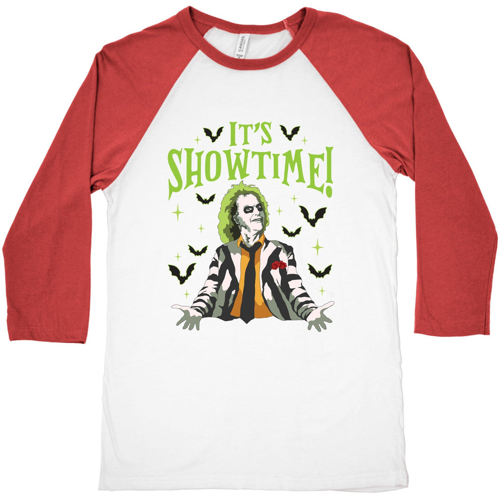 Beetlejuice Its Showtime Baseball Tee Unisex