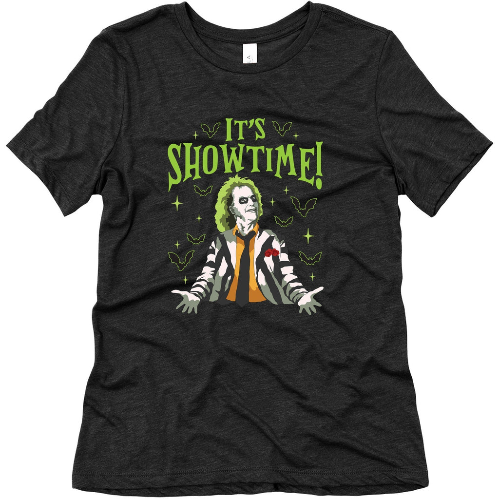 Beetlejuice Its Showtime Womens Triblend Tee Unisex