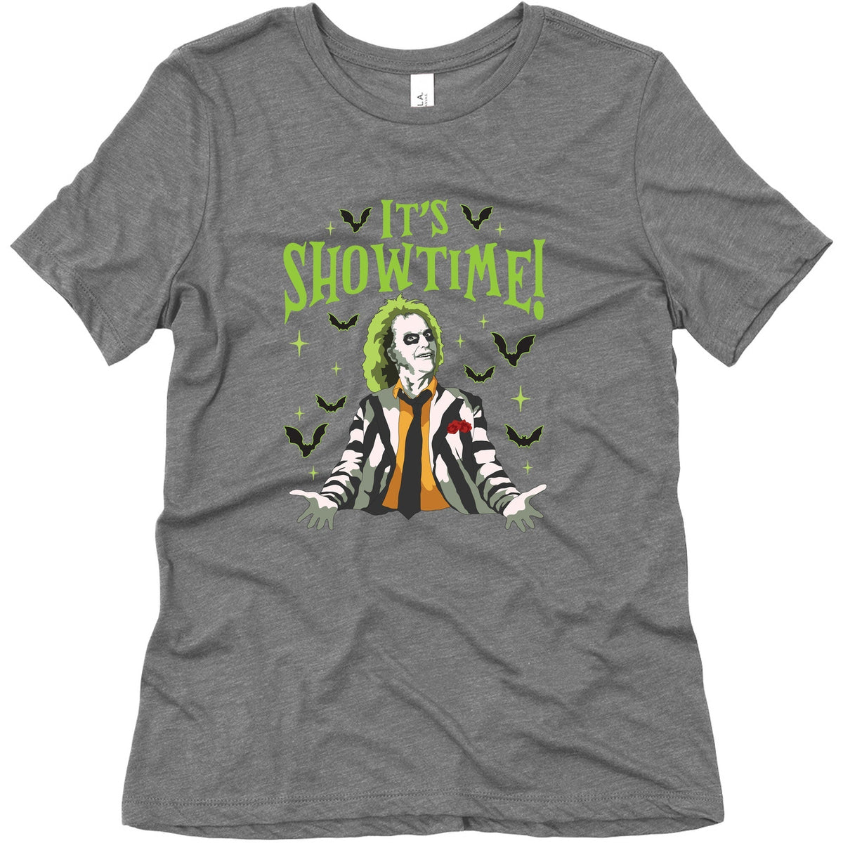 Beetlejuice Its Showtime Womens Triblend Tee Unisex