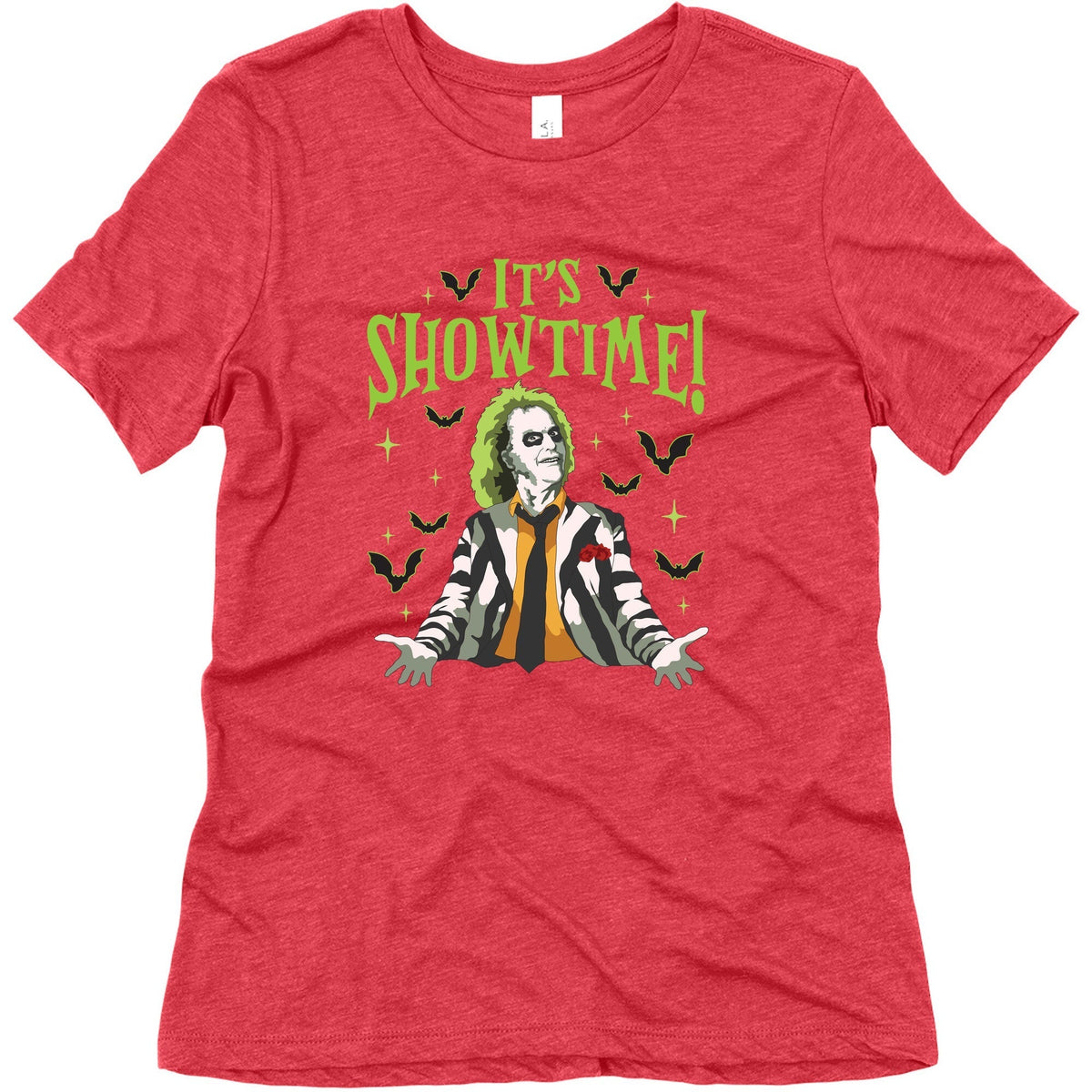 Beetlejuice Its Showtime Womens Triblend Tee Unisex