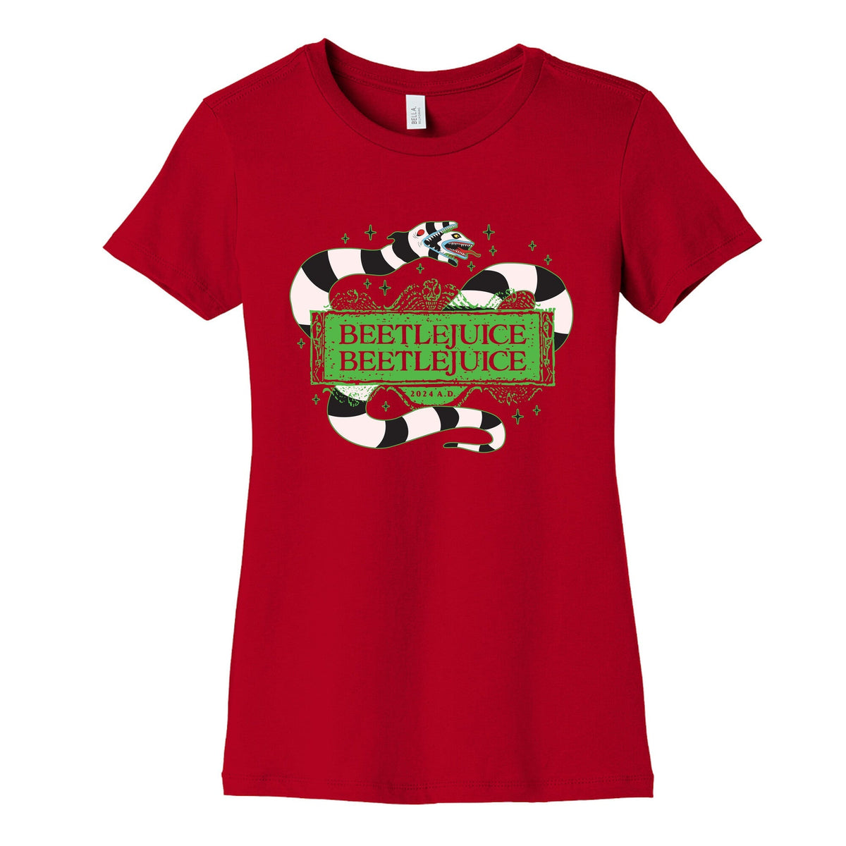 Beetlejuice Beetlejuice 2024 AD Womens Cotton Tee Unisex