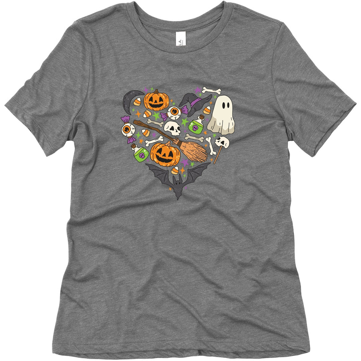 Halloween Heart Womens Triblend Tee Unisex