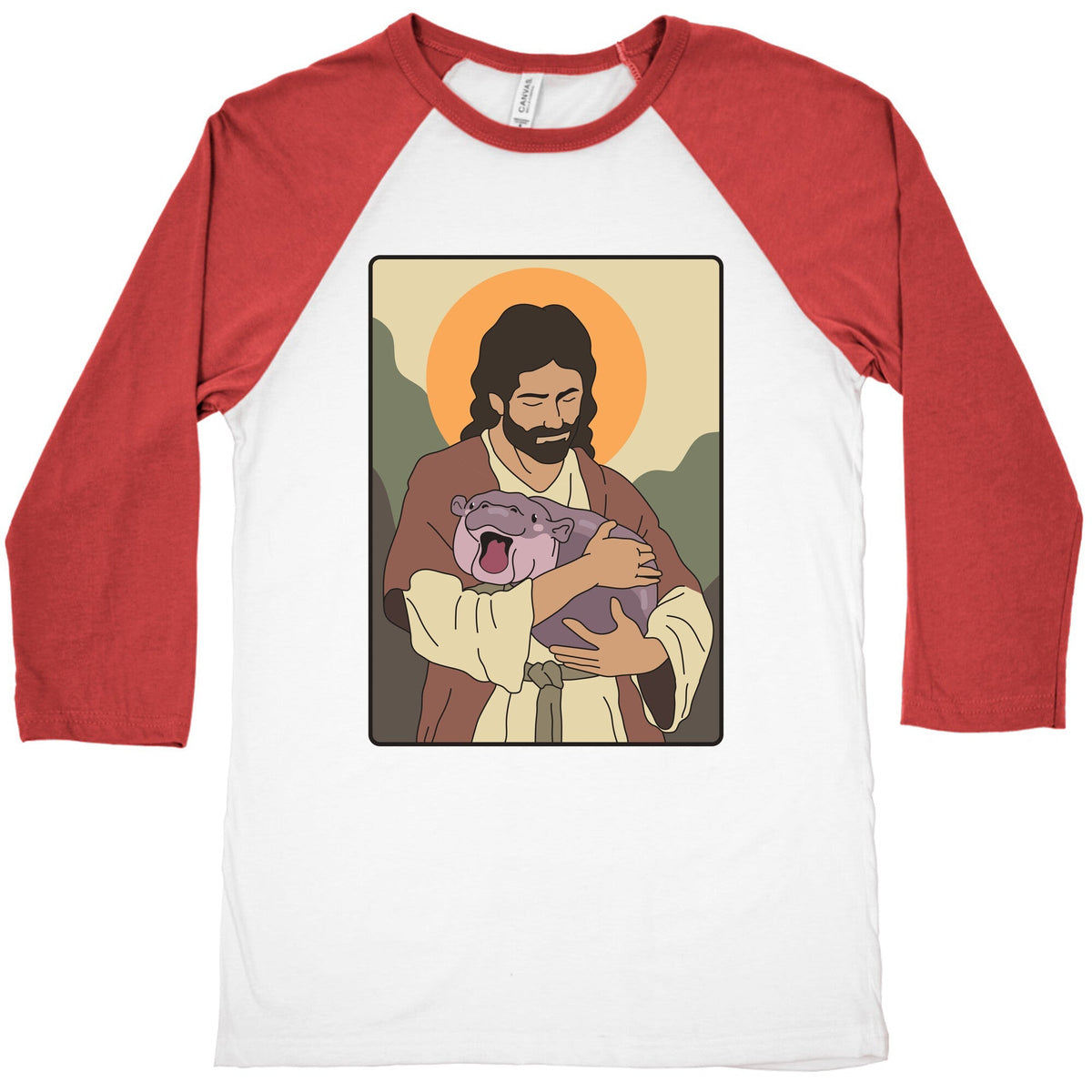 Moo Deng Jesus Baseball Tee Unisex