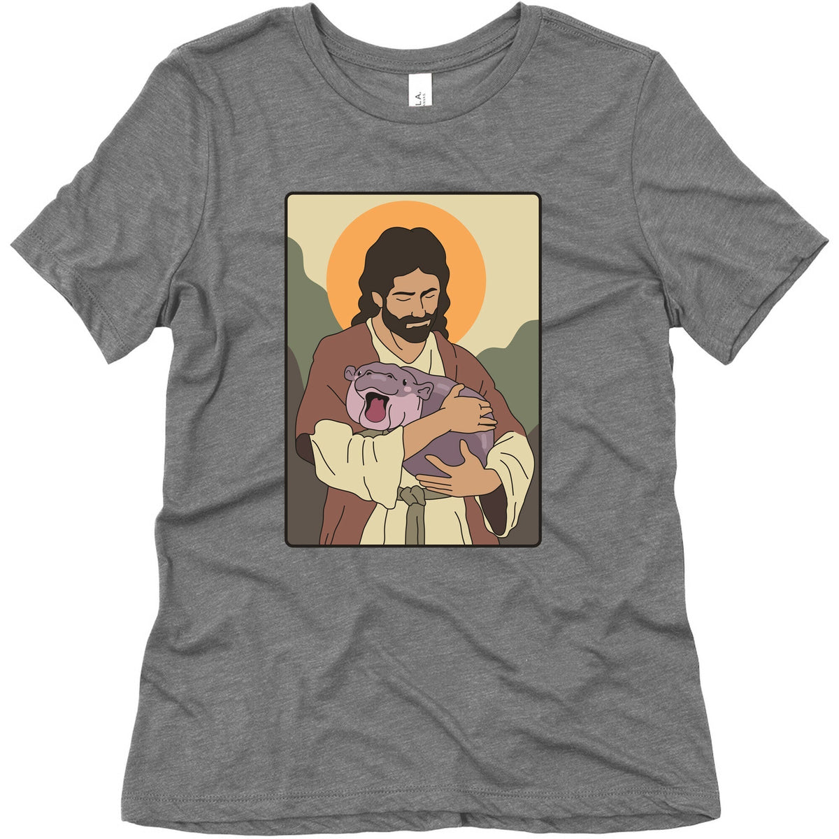 Moo Deng Jesus Womens Triblend Tee Unisex