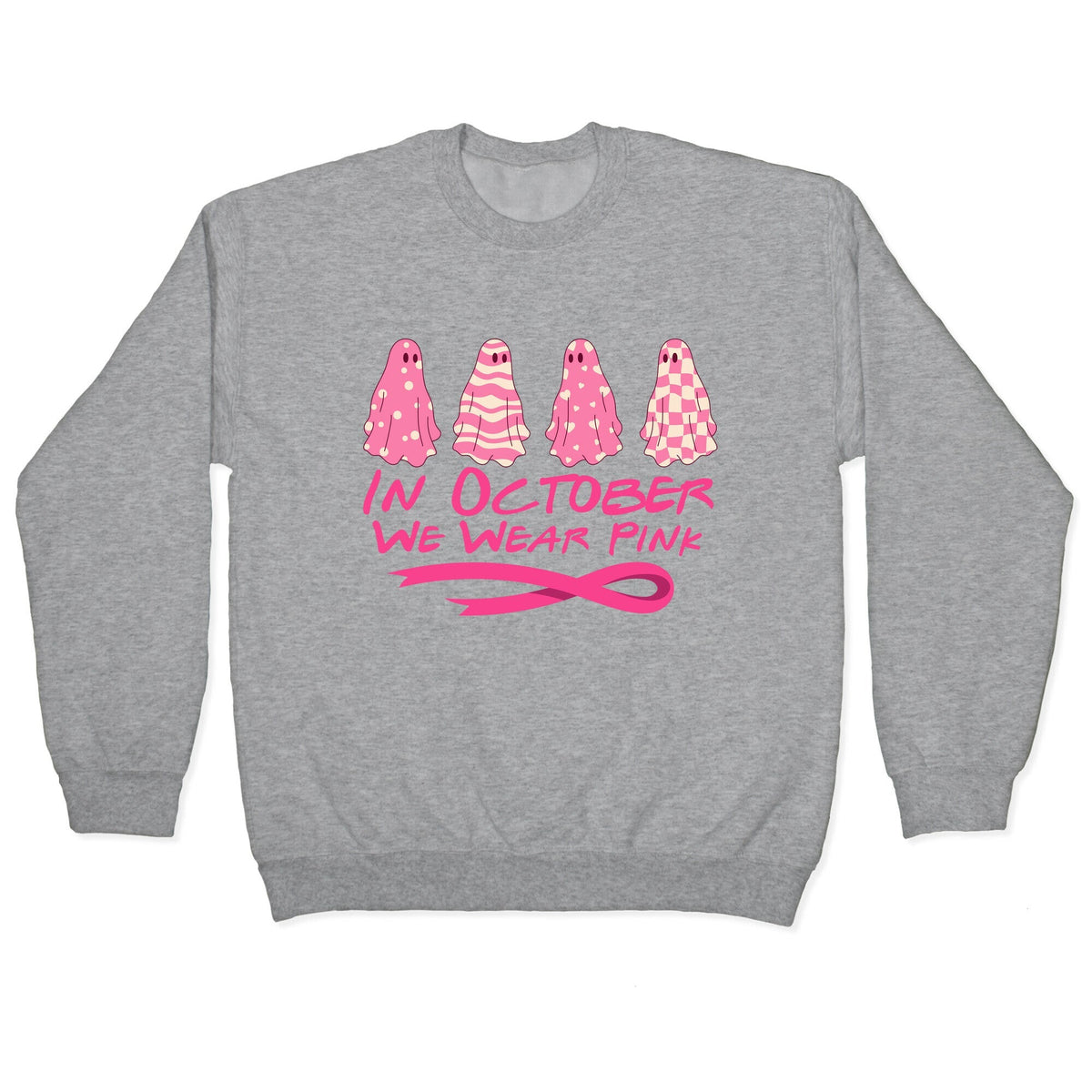 Ghost October Breast Cancer Awareness Crewneck Unisex
