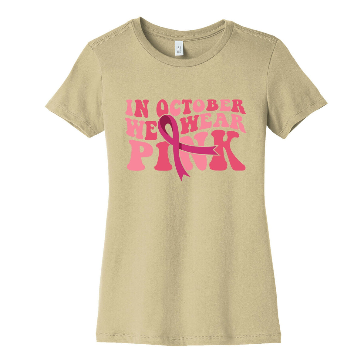 Pink Ribbon Breast Cancer Awareness Womens Cotton Tee Unisex